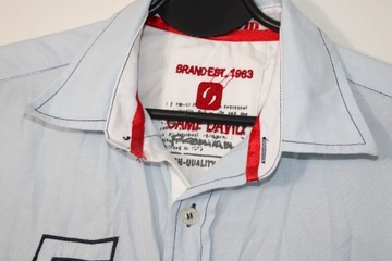 w3 CAMP DAVID Bawełniana Sportowa Koszula Długi Rękaw Naszywki M
