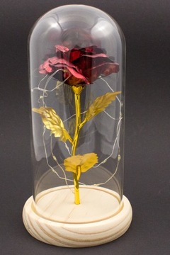 ИСКУССТВЕННАЯ ВЕЧНАЯ РОЗА В СТЕКЛЕ НОЧНИК ПОДАРОК ​​НА ДЕНЬ ВАЛЕНТИНА ДЛЯ НЕЕ