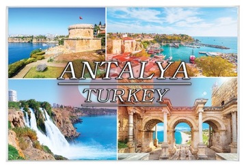 Magnes na lodówkę szklany miasta - ANTALYA