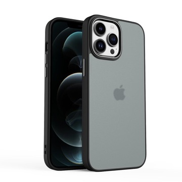 ETUI MATOWE Z RAMKĄ NA APARAT DO IPHONE 12 PRO MAX