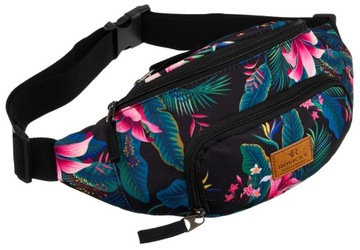 Sportowa nerka saszetka na szerokim pasku biodrówka pojemna kieszonki