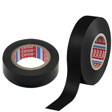 MOCNA TAŚMA IZOLACYJNA WODOODPORNA PVC TESA CZARNA 19MM 20M