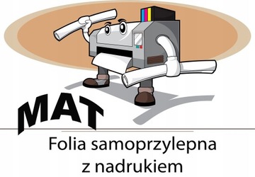 Folia samoprzylepna MAT z nadrukiem Naklejka 1m2