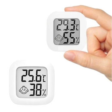 MINI STACJA POGODY TERMOMETR POKOJOWY HIGROMETR CYFROWY WYŚWIETLACZ LCD