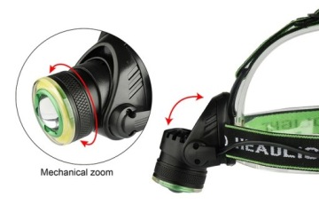 Налобный фонарь 2 x CREE ZOOM с зарядкой 230 В, 2 элемента + УФ-кондиционер LC7