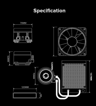 Gamemax ICEBURG 120 Infinity, жидкостный кулер 