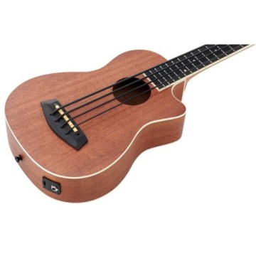 Harley Benton UkeBass Бас-гитара из красного дерева, гавайская гитара