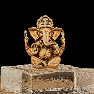 Индийская фигурка Ганеши, коллекционная декоративная смола, Южная Азия