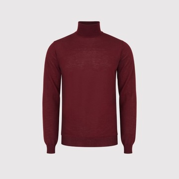 Sweter męski golf wełniany bordo PAKO LORENTE 3XL