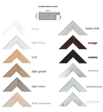 LUSTRO RAMA 50x50 10 KOLORÓW 30 FORMATÓW +gratisy