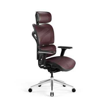 Fotel biurowy ergonomiczny premium Diablo V-Commander: czarno-burgundowy