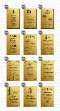 TABLICZKA NAGROBNA NAGROBKOWA ALUMINIOWA DIBOND UV pionowa metal 20x15