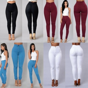 Hot Women Pencil Stretch Slim Denim Skinny Jeans P