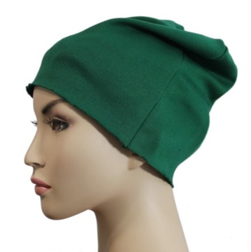 ШАПКА-БИНИ, универсальная, хлопок, СИНЯЯ.