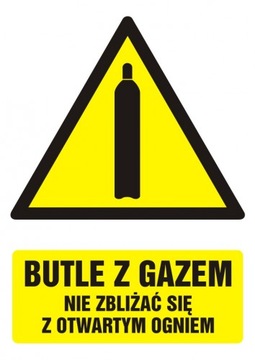Butle z gazem znak tabliczka PCV 5,25x7,4