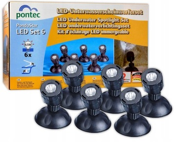 PONTEC ZESTAW REFLEKTORY PONDOSTAR LED SET 6