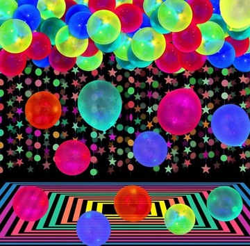 Флуоресцентные воздушные шары светятся в темноте, разноцветные, 100 шт.