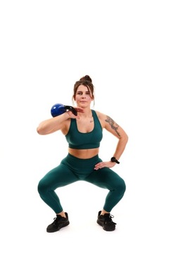Damski komplet UniquYou Jasper Green M treningowy zestaw top legginsy HIT