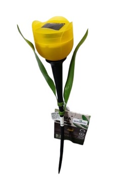Lampa solarna wbijana ogrodowa Tulipan żółty 30 cm