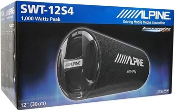 BASSREFLEX ALPINE SWT-12S4 БАСОВАЯ ТРУБА + УСИЛИТЕЛЬ CRUNCH GPX500.2 + КАБЕЛИ