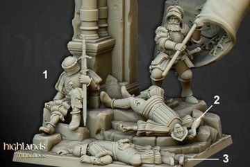 Highlands Miniatures Empire of Sun, пеший боевой знаменосец, Импер