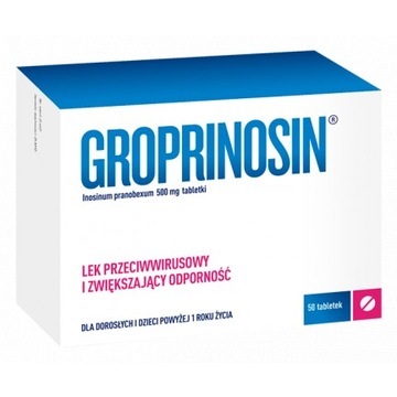 Groprinosin 500 mg 50 tabletek