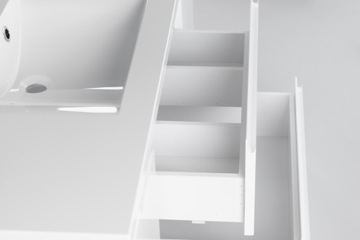 ШКАФ С РАКОВИНОЙ SER 60 x 31, плавное закрывание, БЛЕСК