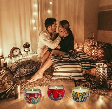 Świeca sojowa zapachowa x 3 szt. świeczka zapachowa + torebka na prezent