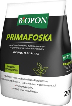 Nawóz PRIMAFOSKA BiOPON granulat uniwersalny wieloskładnikowy - worek 20kg