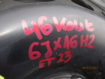 PEUGEOT 208 KOLO REZERVY DOJEZDOVÉ 6JX16H2 ET23