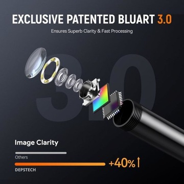 Инспекционная камера Depstech DS360-4SL IPS 4,3 дюйма, 1080P, 6 светодиодов, IP67