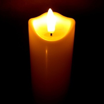 ДЕКОРАТИВНАЯ СВЕЧА-ВСТАВКА ДЛЯ ГРАВИЙНЫХ КЕМПЕРОВ С ЭФФЕКТОМ ПЛАМЕНИ 15 см БЕЛАЯ