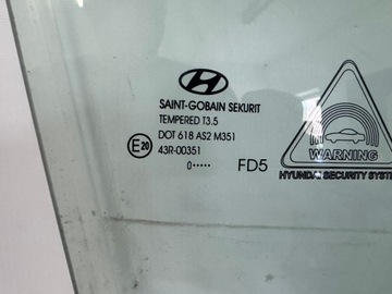 HYUNDAI I30 I 2007-12- SKLO (OKNO) PRAVÁ PŘEDNÍ