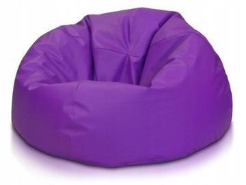 65X95 KREMOWA PUFA DO SALONU SKÓRZANY FOTEL WOREK