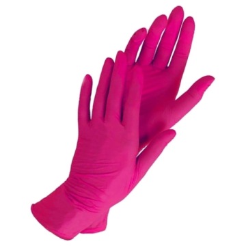 НИТРИЛОВЫЕ ПЕРЧАТКИ MAXTER ФУКСИЯ М 100 ШТ.