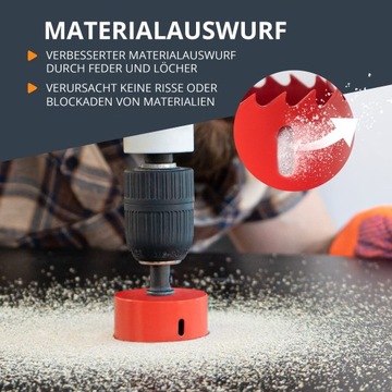 BAURIX Bi-Metall-Lochsäge [59 мм] I Ultimative Bohrkrone für Trockenbau, Hol