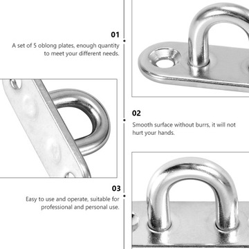 Вешалки для одежды U-образный крючок, продолговатая проушина, 5
