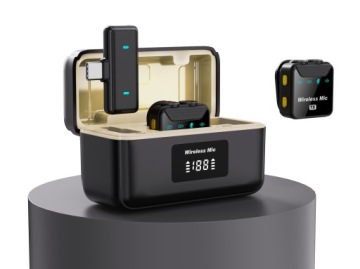 2 БЕСПРОВОДНЫХ МИКРОФОНА USB C, МАГНИТ APPLE ANDROID POWERBANK