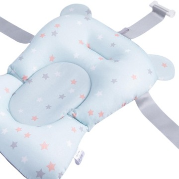 Mata podtrzymująca fotelik do kąpieli dla dzieci Składana miękka wygodna Anti Star Blue 43x28cm