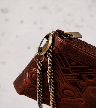 Portfel męski skórzany Motocyklowy RFID 1315