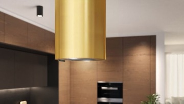 Островная кухонная вытяжка Tuba MAAN Elba PB 31 Gold Gloss LED Quiet Powerful