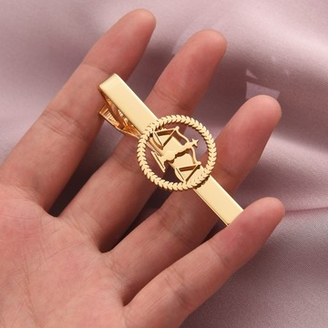 Circle Advocate Lawyer Emblem Stainless Steel Tie