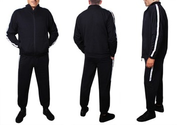 DRES męski BLUZA na stójce +SPODNIE kiesznie zamki dresy 9106 grafit M