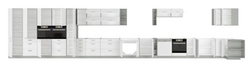 Комплект кухонной мебели 260 см Bianka БЕЛЫЙ глянец