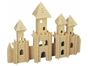 Zamek składanka drewniana puzzle 3D P106