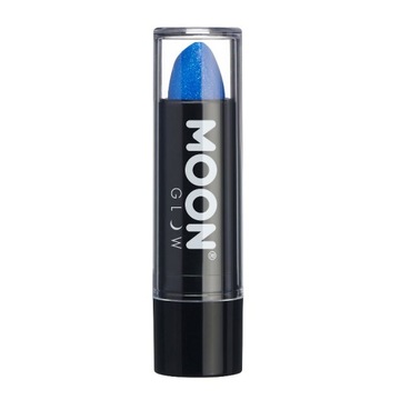 Brokatowa Pomadka do Ust Świeci w UV MOONGLOW Blue