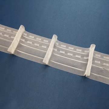 Лента-струна для штор и портьер шириной 7,5 см, 1:1,5.