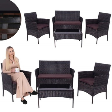 КОМПЛЕКТ САДОВОЙ МЕБЕЛИ ДИВАН СТОЛ СТУЛЬЯ КОМПЛЕКТ САДОВОЙ МЕБЕЛИ ТЕХНОРАТАН