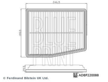 BLP FILTR VZDUCHU HYUNDAI SANTA FE IV KIA SPORTAGE V 06.20-