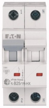 HN-B25/1N Wyłącznik nadprądowy 6kA B25A 1P+N EATON